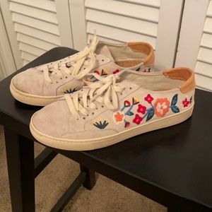 Soludos X Anthropologie Embroidered Sneakers